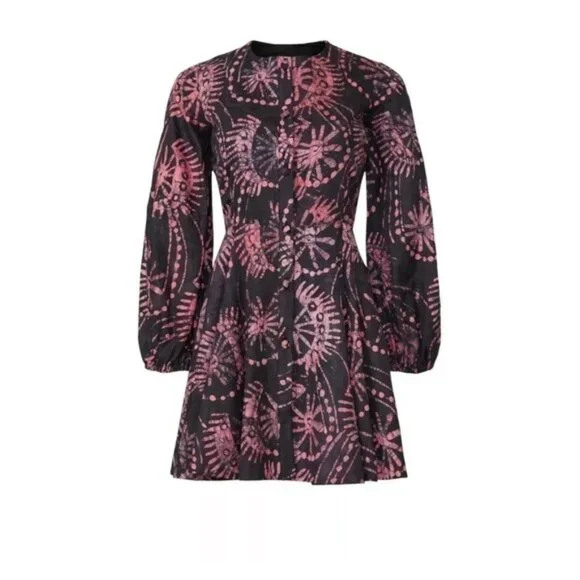 KAHINDO Mara Tie Dye Mini Dress Cutout Size 4 Kahindo Dress Kahindo Kahindo - Picture 5 of 8